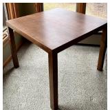 Square Brown Wooden Table