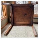 Square Brown Wooden Table