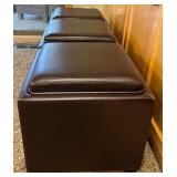 Versatile Faux Leather Ottoman / Table
