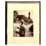 Two Framed Black and White Photograph Prints