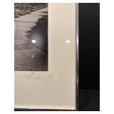Two Framed Black and White Photograph Prints