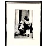 Two Framed Black and White Photograph Prints