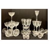 Set of Beautiful Vintage Etched Stemware