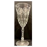 Set of Beautiful Vintage Etched Stemware
