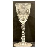 Set of Beautiful Vintage Etched Stemware