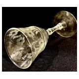 Set of Beautiful Vintage Etched Stemware