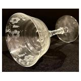 Set of Beautiful Vintage Etched Stemware