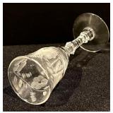 Set of Beautiful Vintage Etched Stemware