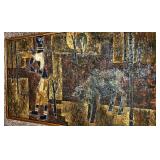 Framed Vintage Abstract Wall Art