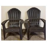 Pair of Resin Adirondack Chairs