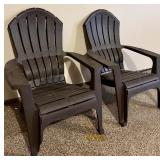 Pair of Resin Adirondack Chairs