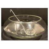 Vintage Glass Punch Bowl Set