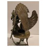 Indonesian Brass Garuda ("Giant Bird") Wauung Kulit Hanging Oil Lamp