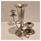 Vintage Sterling Silver Candelabra with Vase