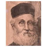 Vintage Detailed Pencil Drawing of Jewish Couple