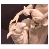 Female Figure with Ewe & Lamb China Figure