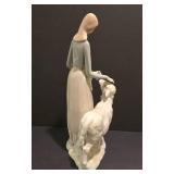 Female Figure with Ewe & Lamb China Figure