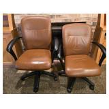 Pair of Leather Office Desk Chairs