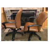 Pair of Leather Office Desk Chairs