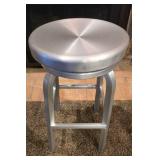 Set of Three Stainless Steel Kitchen Stools