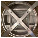 Set of Three Stainless Steel Kitchen Stools