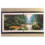Panoramic Framed River/Waterfall Photograph