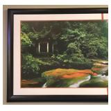 Panoramic Framed River/Waterfall Photograph