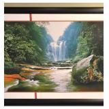 Panoramic Framed River/Waterfall Photograph