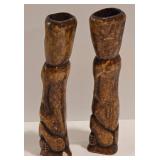 African Bone Fetish Figure Pair