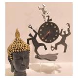 Unique Ethnic Pop Art Pair, Including Ivan McLean Clock
