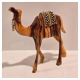 Set of 4 Vintage Carved Wooden Camels