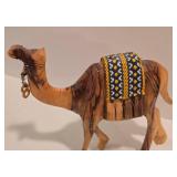 Set of 4 Vintage Carved Wooden Camels