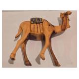 Set of 4 Vintage Carved Wooden Camels