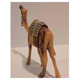 Set of 4 Vintage Carved Wooden Camels