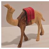 Set of 4 Vintage Carved Wooden Camels