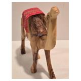 Set of 4 Vintage Carved Wooden Camels