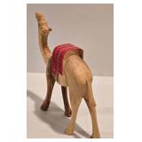 Set of 4 Vintage Carved Wooden Camels