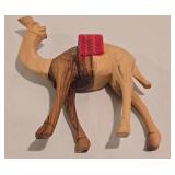 Set of 4 Vintage Carved Wooden Camels