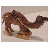 Set of 4 Vintage Carved Wooden Camels