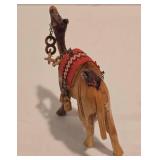 Set of 4 Vintage Carved Wooden Camels