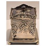 Vintage Covered Silver Plate Tea Caddy