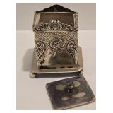 Vintage Covered Silver Plate Tea Caddy