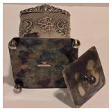 Vintage Covered Silver Plate Tea Caddy