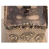 Vintage Covered Silver Plate Tea Caddy