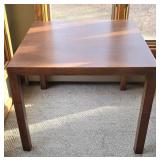 Square Brown Wooden Table