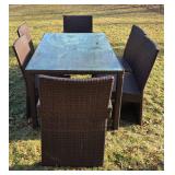 Beautiful Metal Framed Wicker Patio Set by Sunbrella