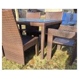 Beautiful Metal Framed Wicker Patio Set by Sunbrella