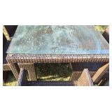 Beautiful Metal Framed Wicker Patio Set by Sunbrella
