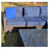 Beautiful Metal Framed Wicker Patio Set by Sunbrella