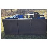 Beautiful Metal Framed Wicker Patio Set by Sunbrella